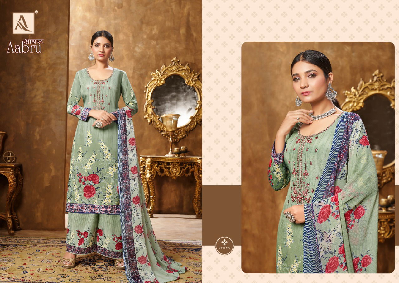 Alok Aabru 3 Casual Daily Wear Printed Crepe Dress Material Collection